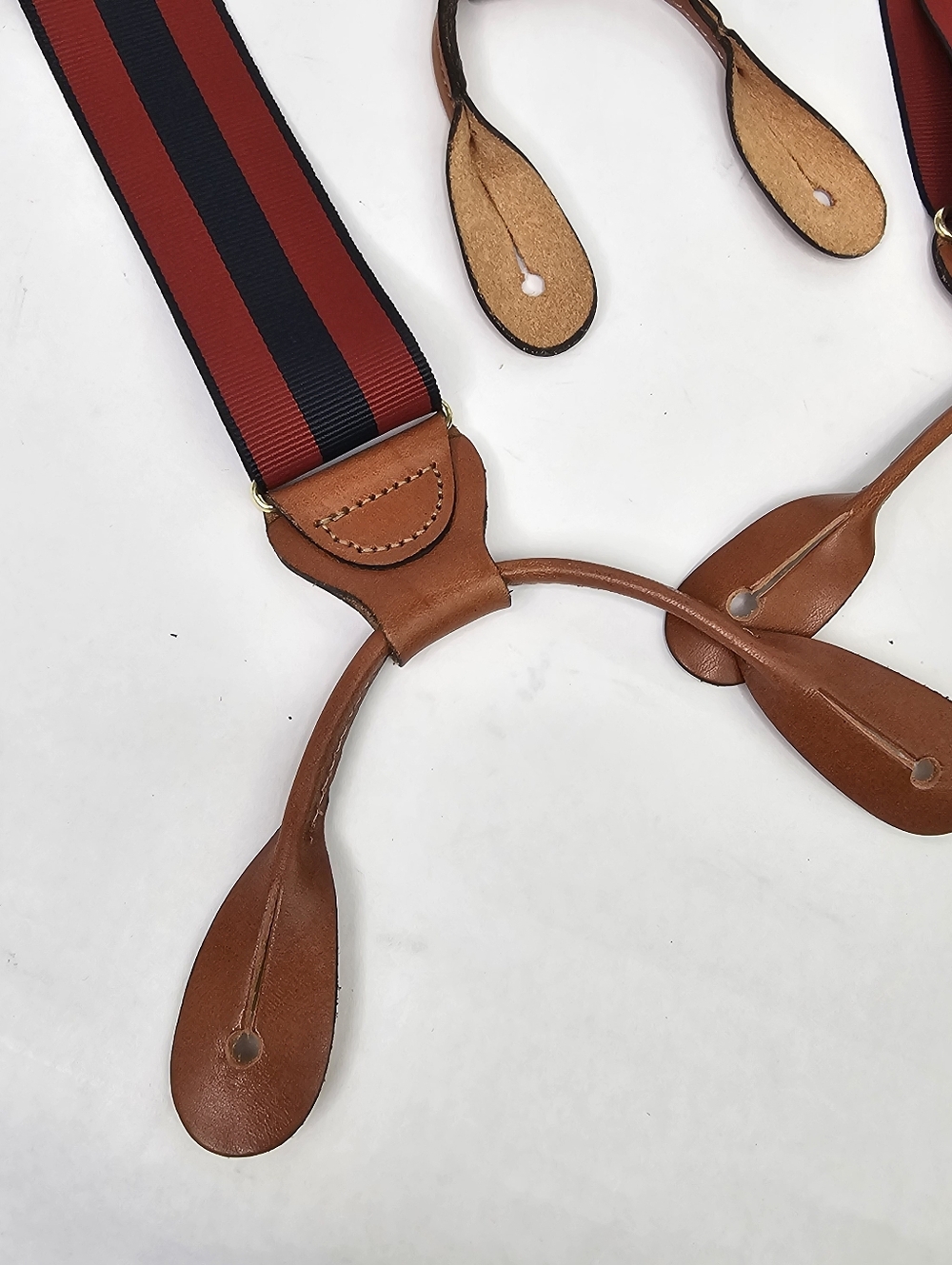 Trafalgar Red Navy Adjustable Suspenders - Picture 3 of 8